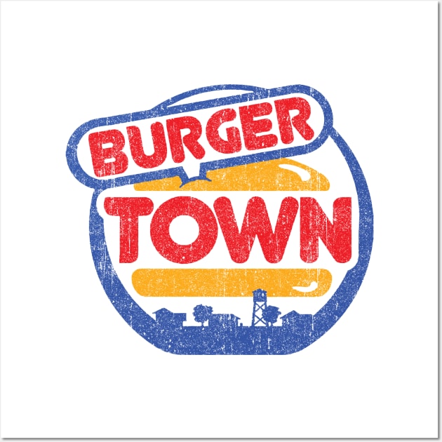 Burger Town (Variant) Wall Art by huckblade